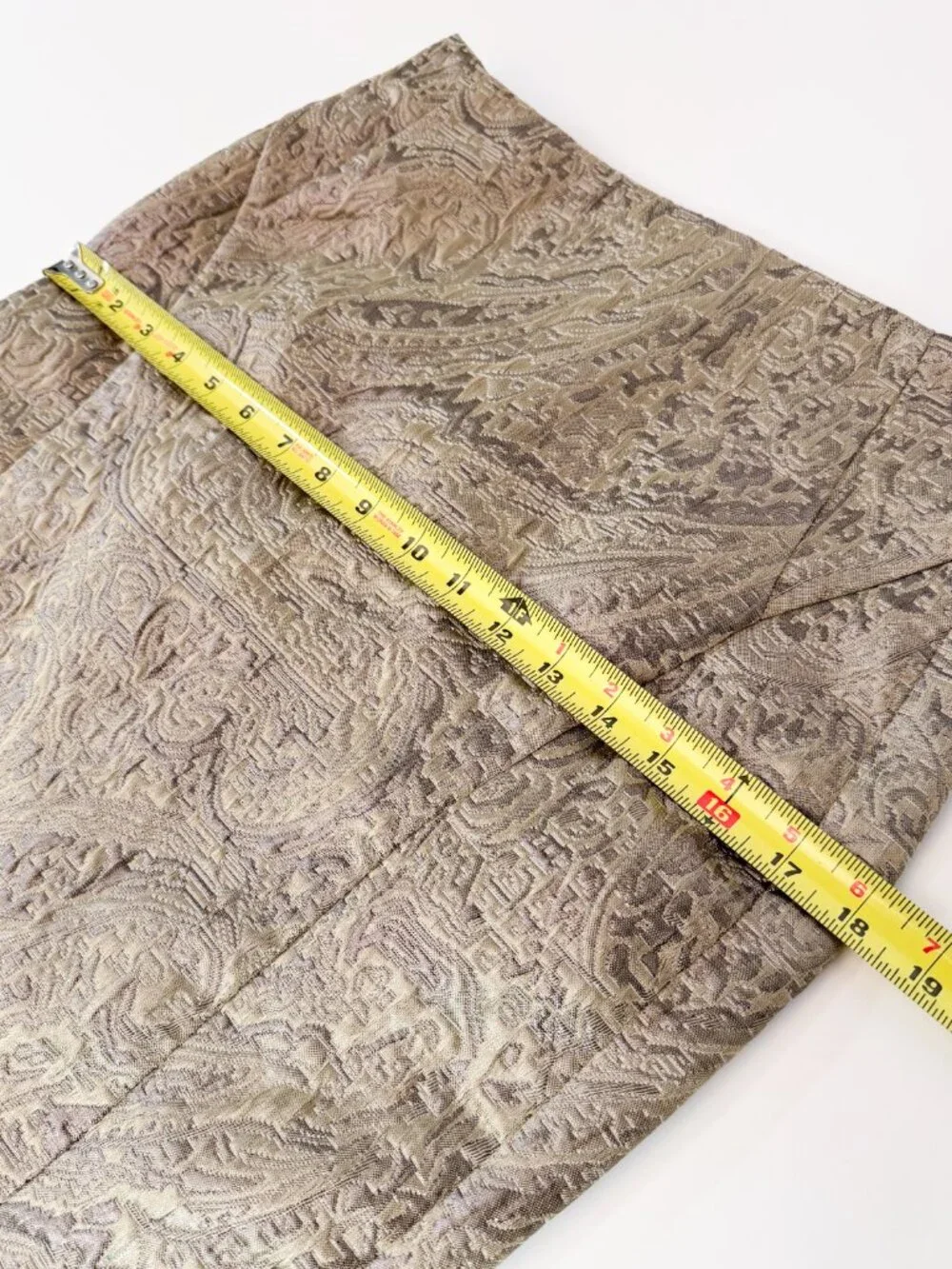 NWT Gold Metallic Paisley Brocade High Waist Pencil Skirt Sz 2 Regency Cocktail